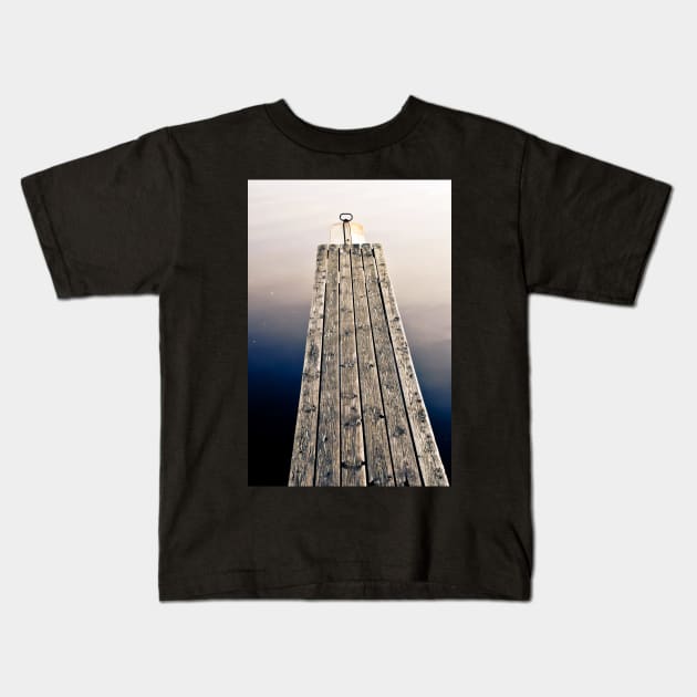 The Jetty, old wooden jetty by the lake Kids T-Shirt by marina63